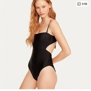 J. Crew Black One Piece Swimsuit